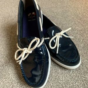 Cole Haan patent leather blue loafers size 8
